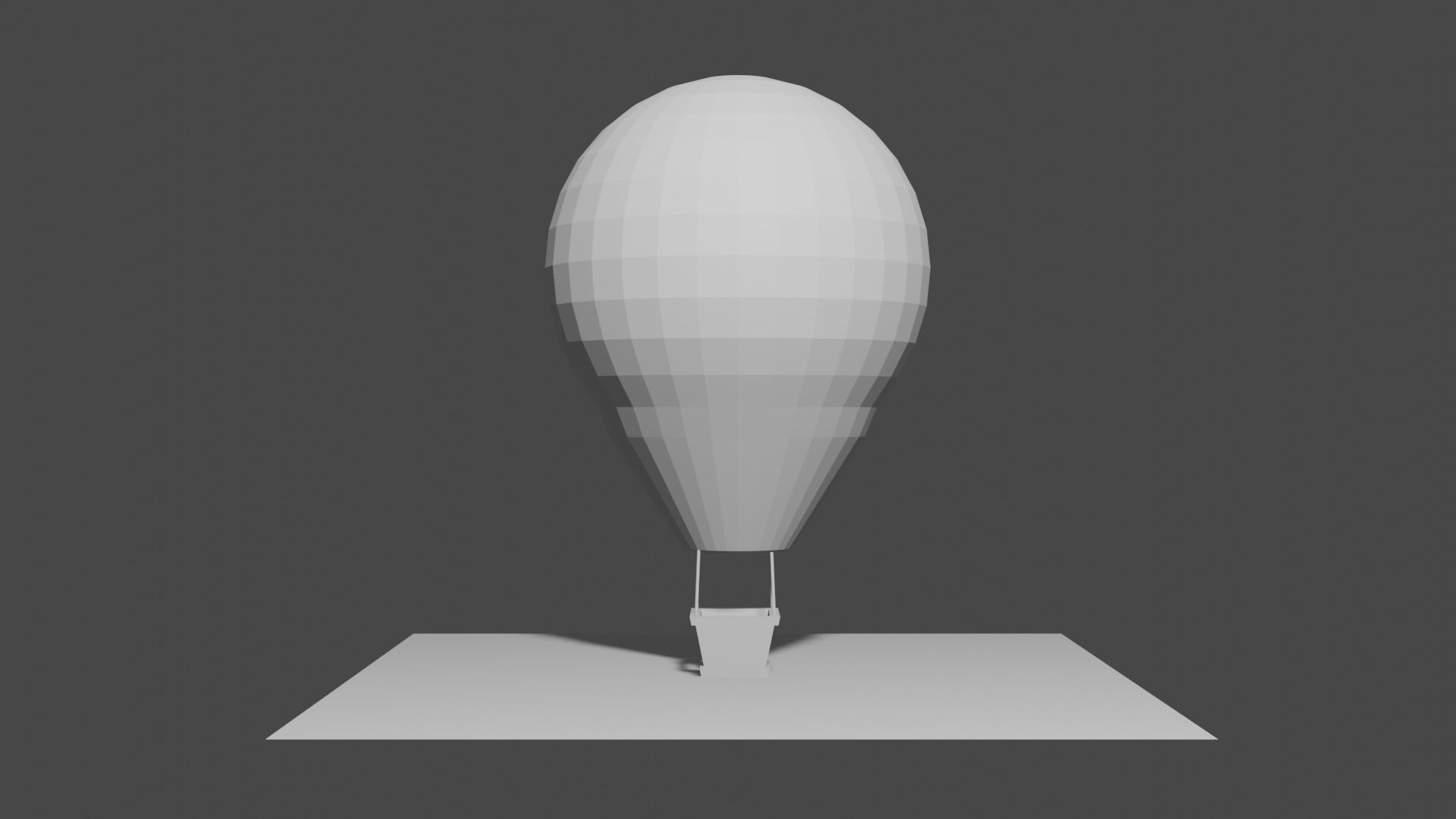 Hot Air Baloon Free low-poly 3D model_4