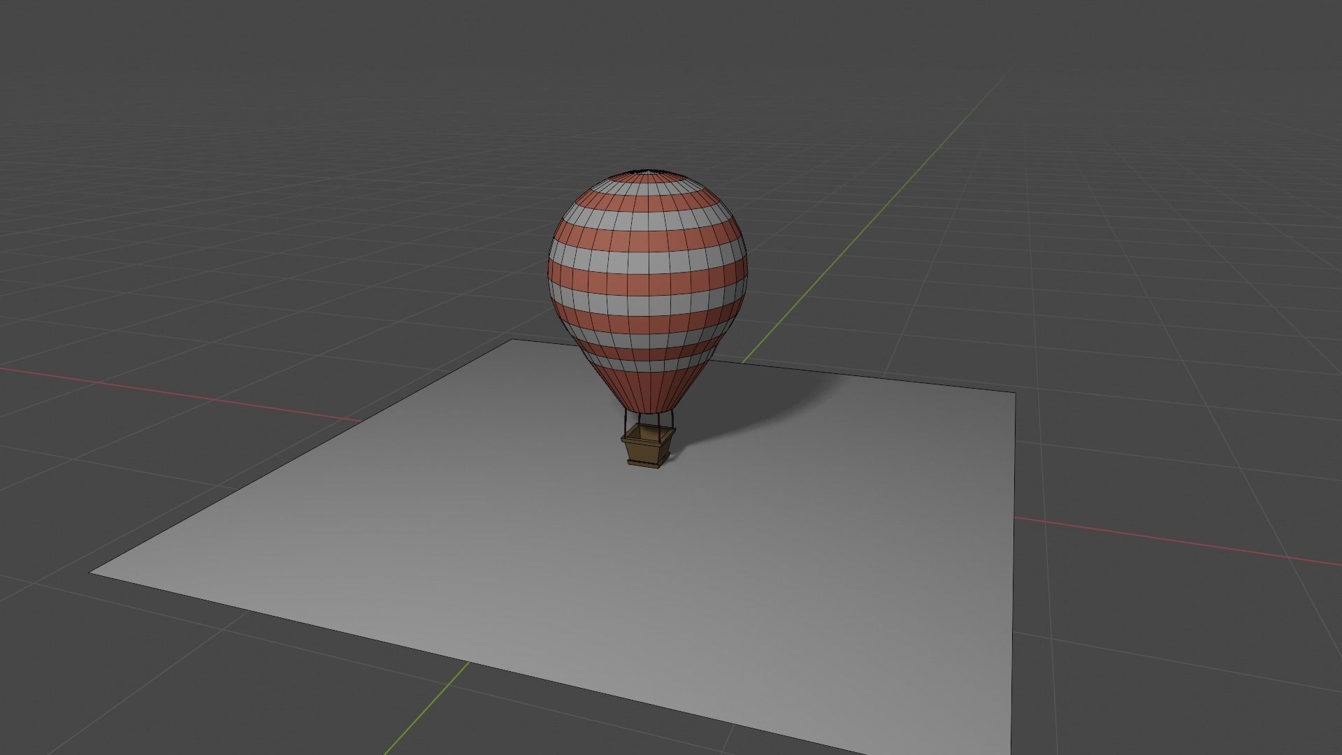 Hot Air Baloon Free low-poly 3D model_3