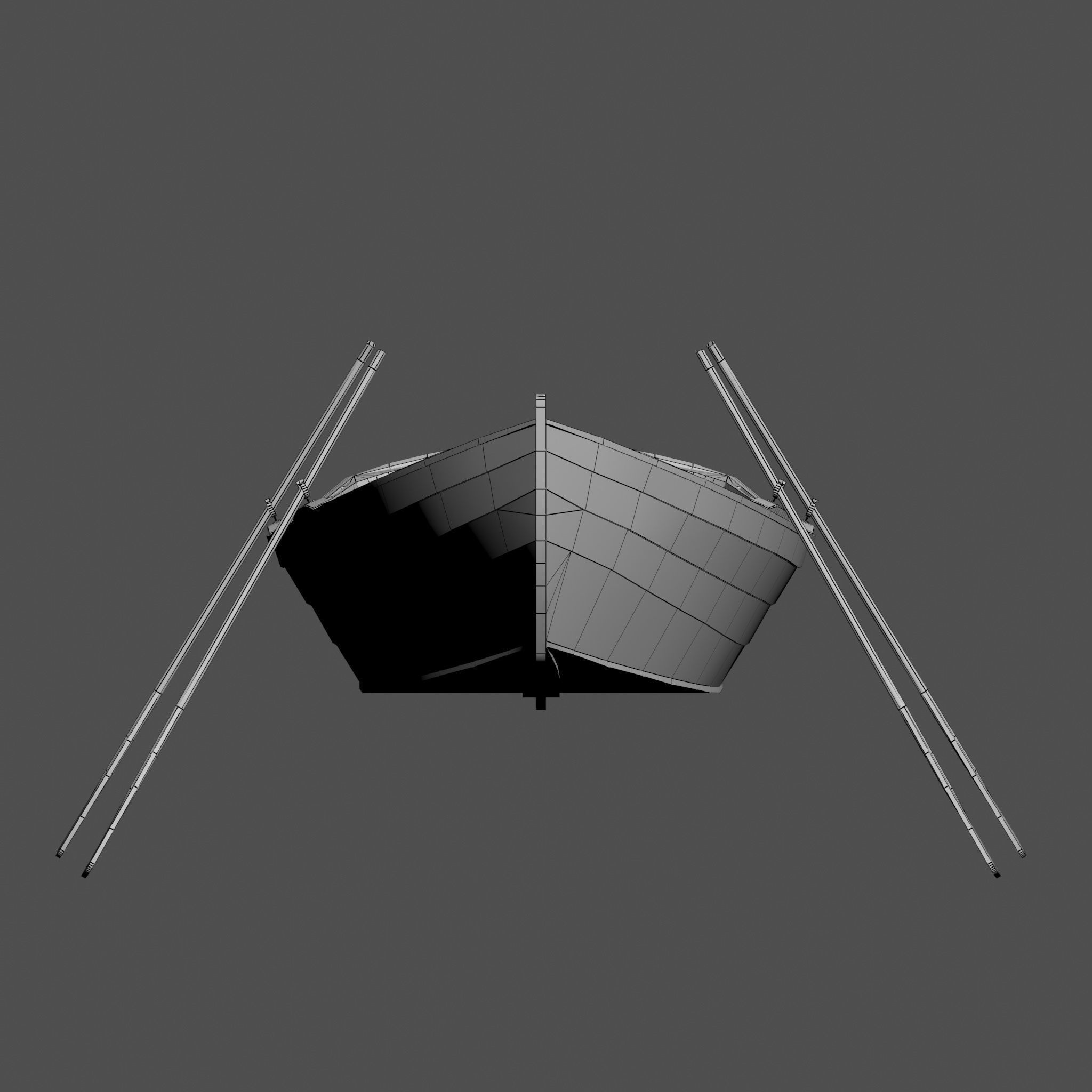Wooden boat with new and old textures Low-poly 3D model_28
