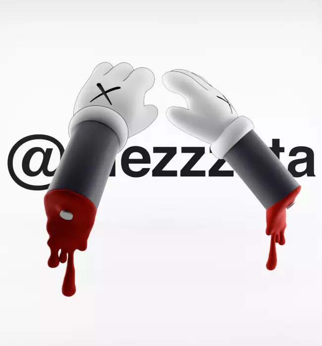 Kaws BFF x Uzi BFF x Bloody Hands Companion for Print 3D print model_37