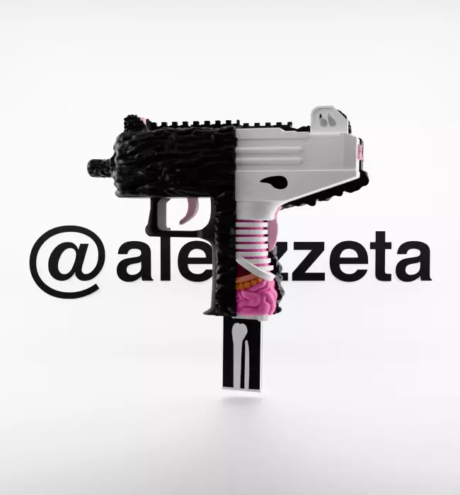 Kaws BFF x Uzi BFF x Bloody Hands Companion for Print 3D print model_14