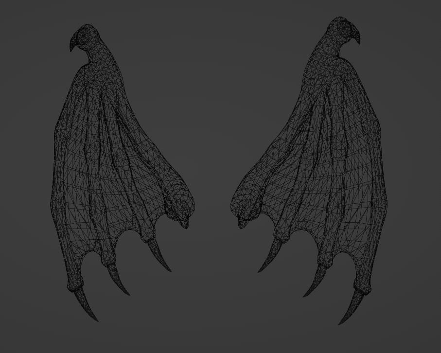 Bat Wing Rigged 3D model - Low-poly 3D model Low-poly 3D model_4