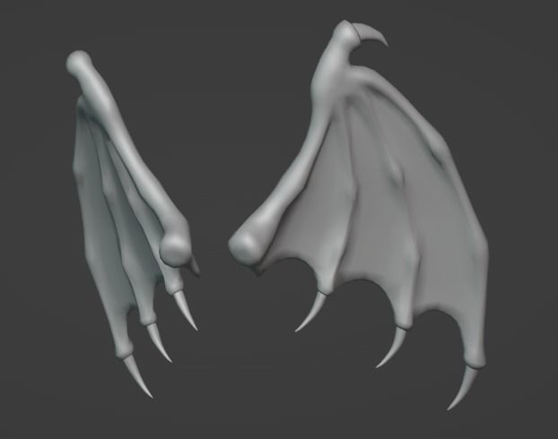 Bat Wing Rigged 3D model - Low-poly 3D model Low-poly 3D model_5