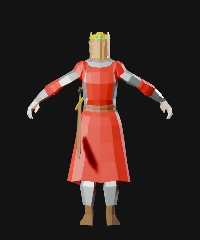 King Arthur Low-Poly Free 3D model_2