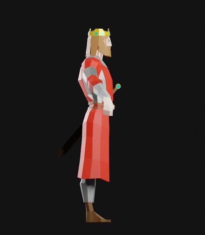 King Arthur Low-Poly Free 3D model_3