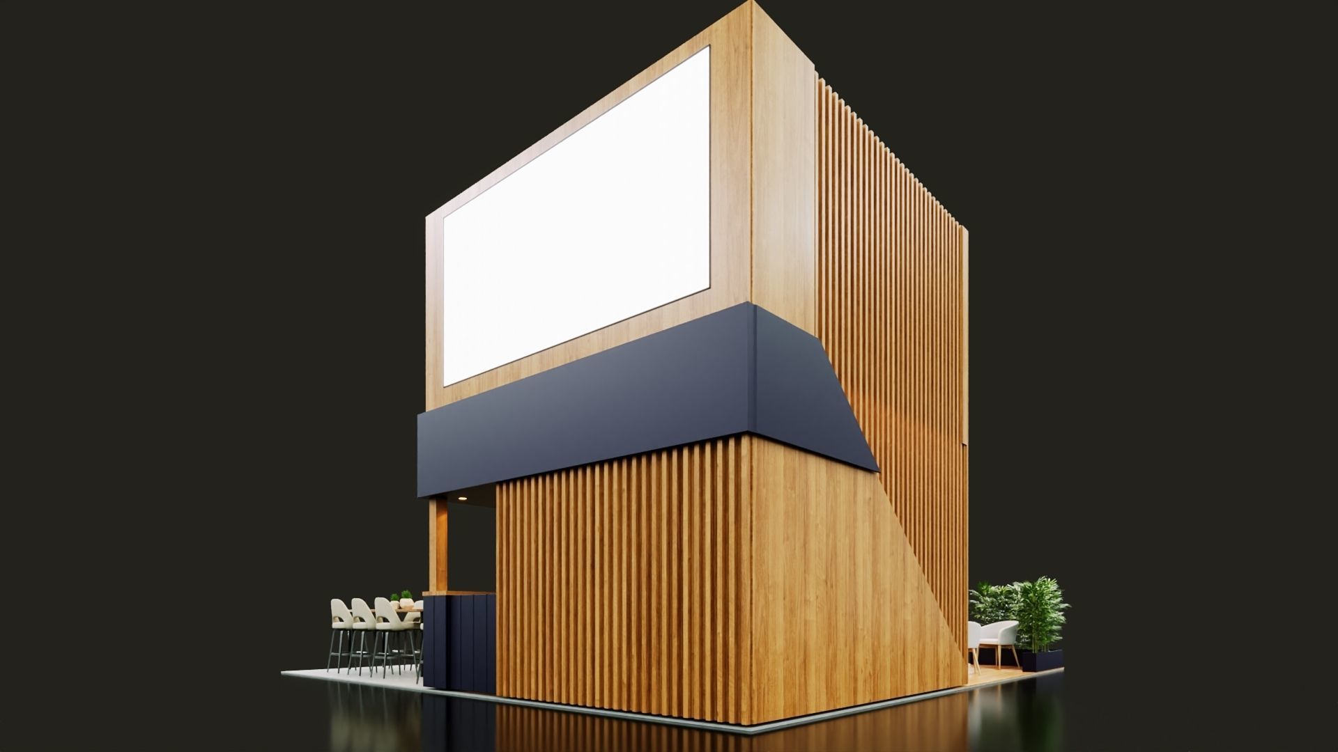 Exhibition Stand - 9m x 9m 3D model 3D model 3D model 3D model_5