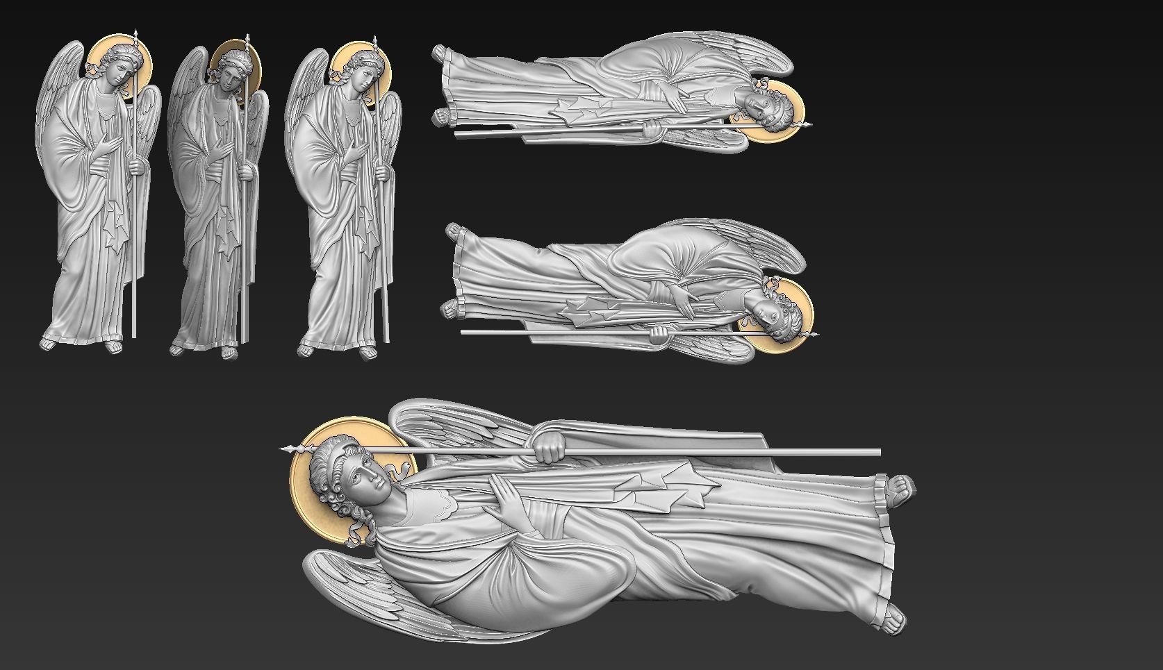 Archangel angel cnc orthodox  3D print model_3