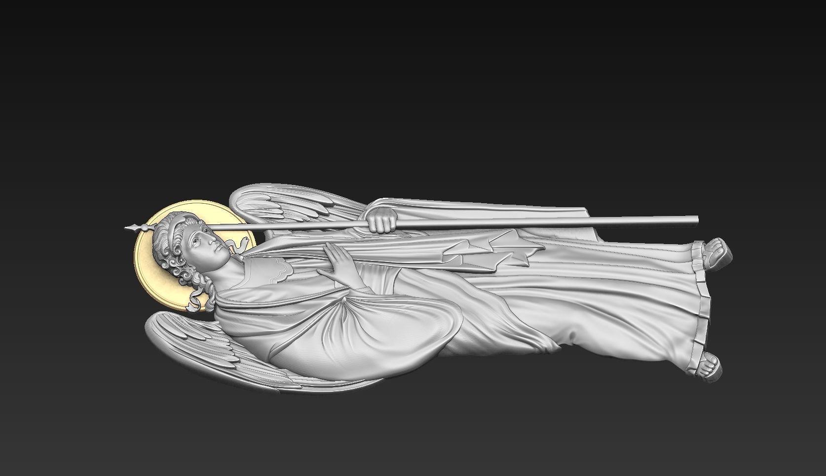 Archangel angel cnc orthodox  3D print model_4