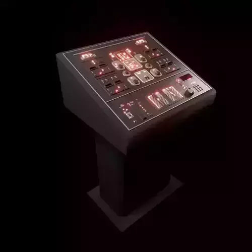 Retro-futuristic sci-fi control console