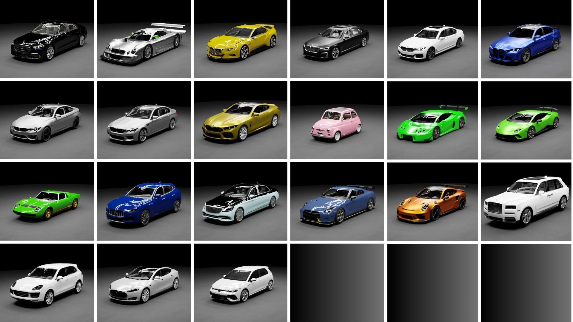 120 HQ Car Pack Add-On for Blender - Rigged and Ready 3D model_23