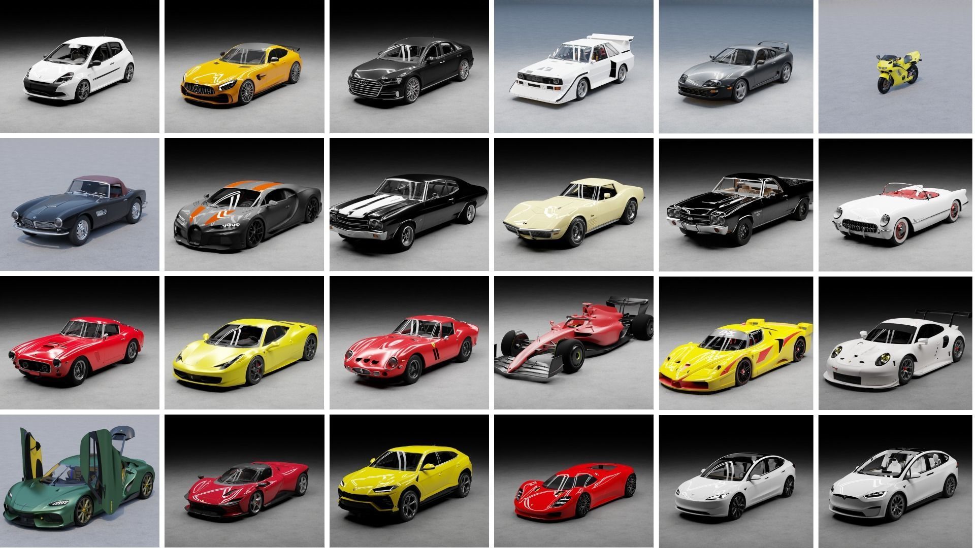 120 HQ Car Pack Add-On for Blender - Rigged and Ready 3D model_21