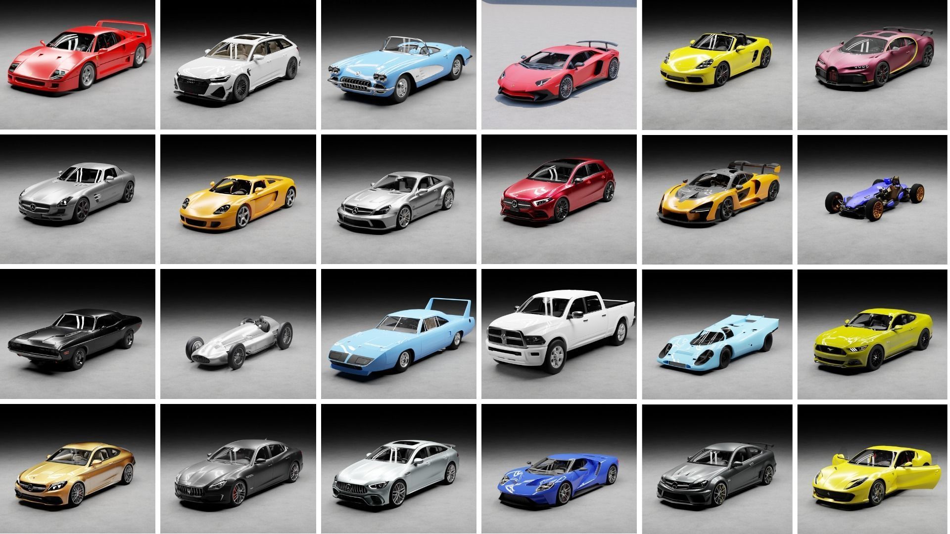 120 HQ Car Pack Add-On for Blender - Rigged and Ready 3D model_20