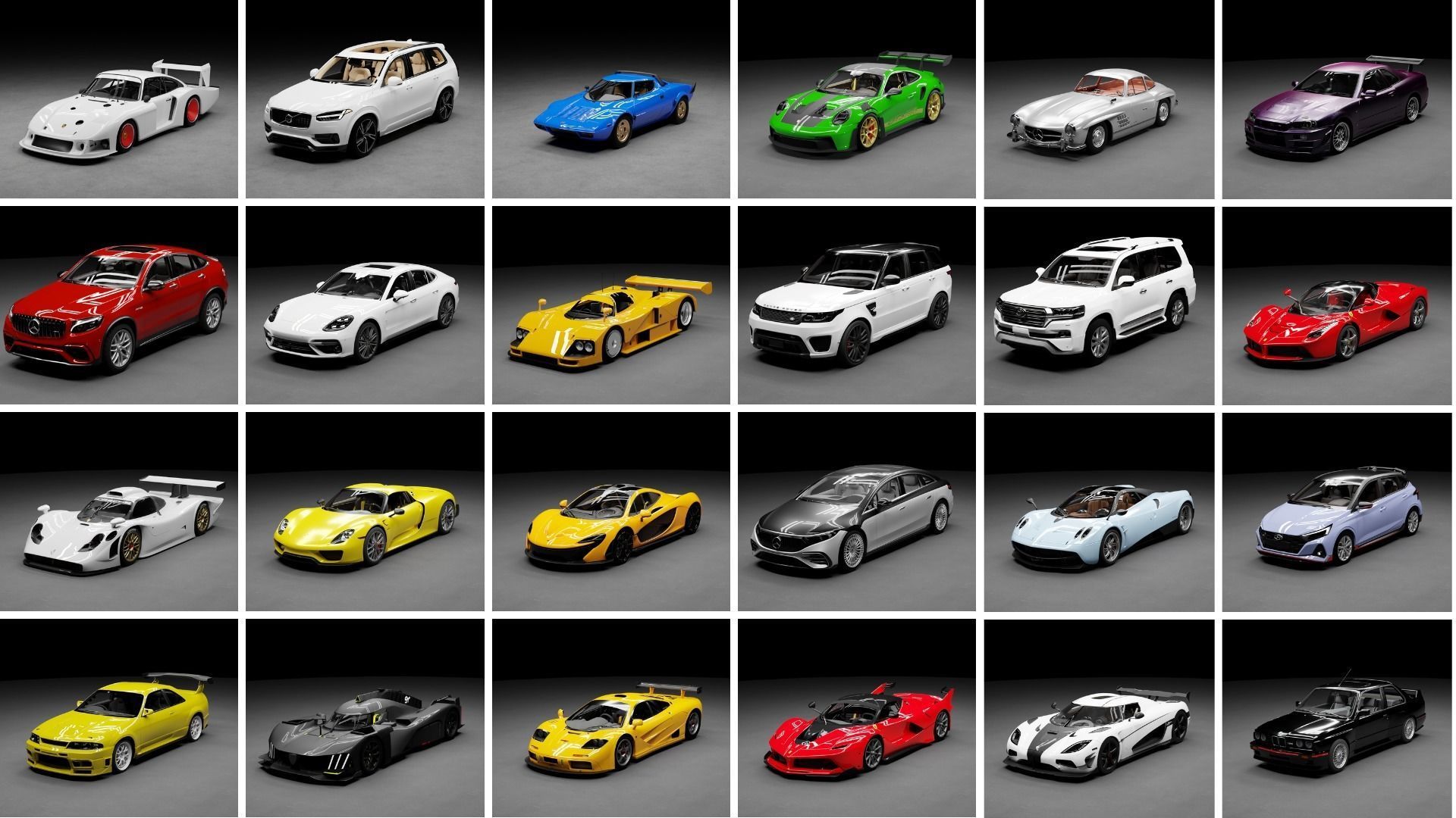 120 HQ Car Pack Add-On for Blender - Rigged and Ready 3D model_22