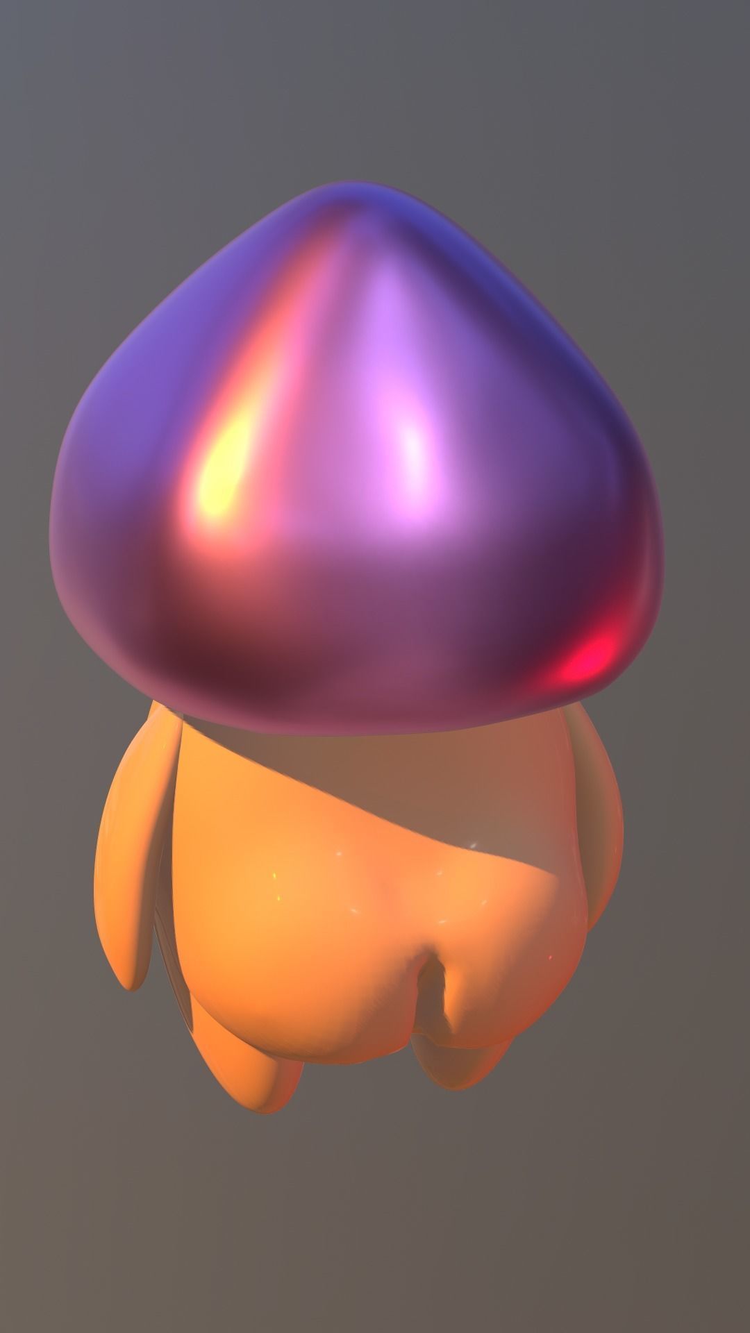 Cute mushroom booty  3D model_3