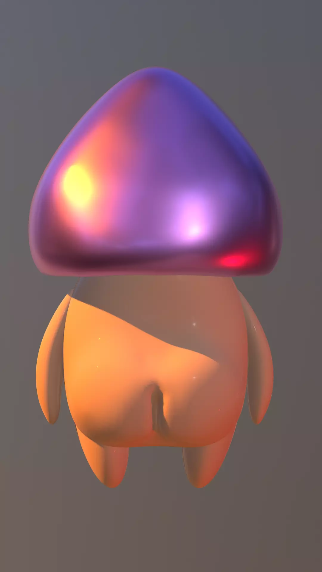 Cute mushroom booty  3D model_0