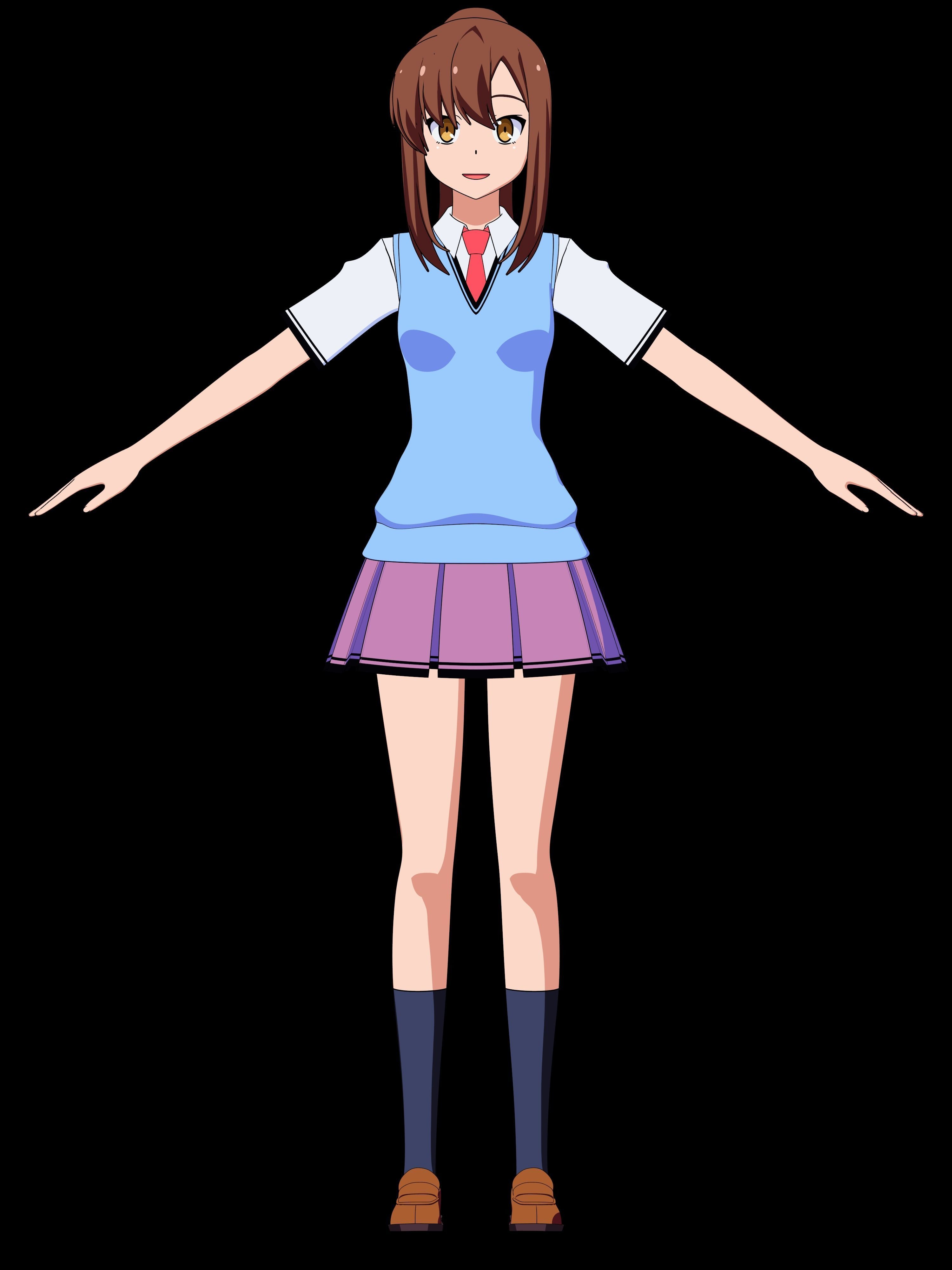 Aoyama Nanami - The Pet Girl of Sakurasou - 3D Model Blender Low-poly 3D model_4