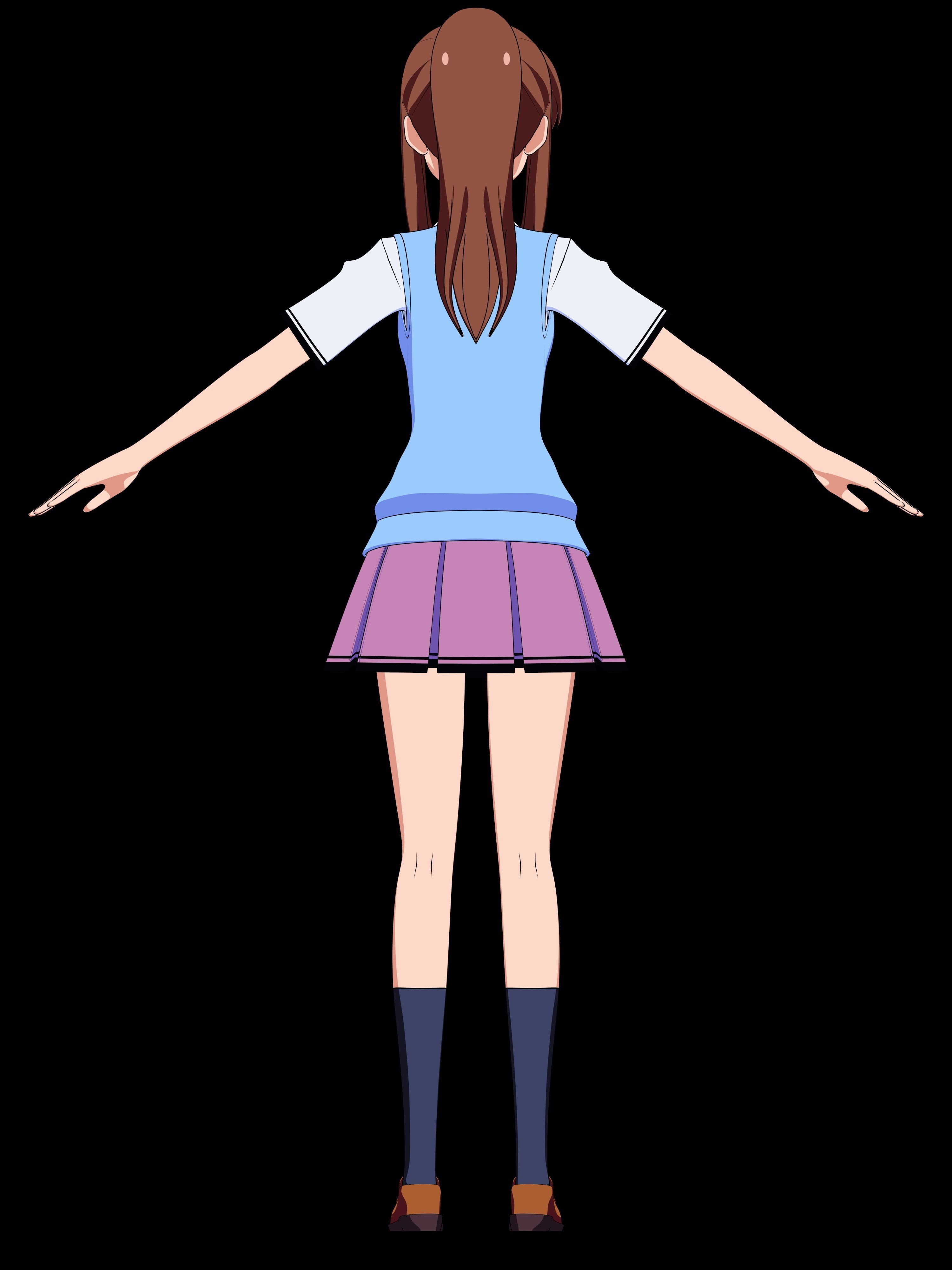 Aoyama Nanami - The Pet Girl of Sakurasou - 3D Model Blender Low-poly 3D model_6