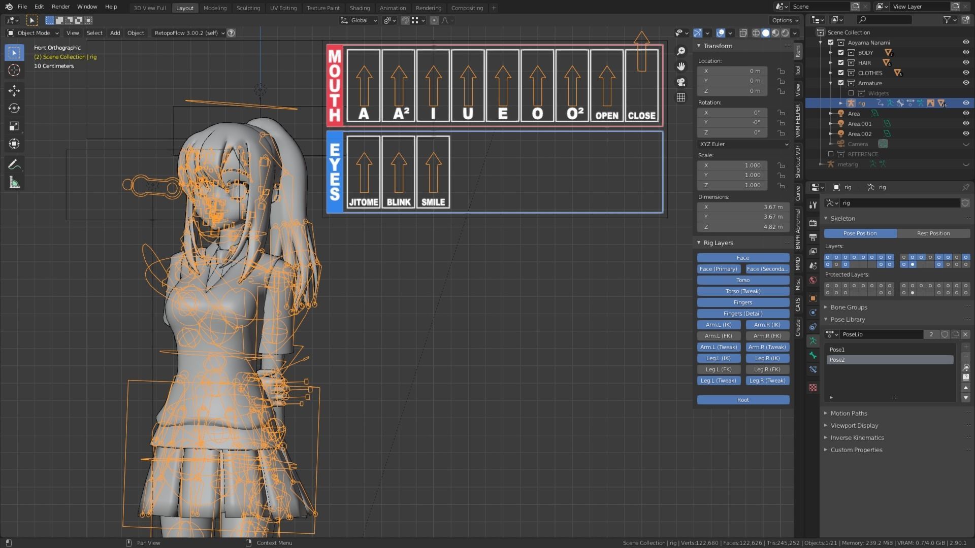 Aoyama Nanami - The Pet Girl of Sakurasou - 3D Model Blender Low-poly 3D model_20