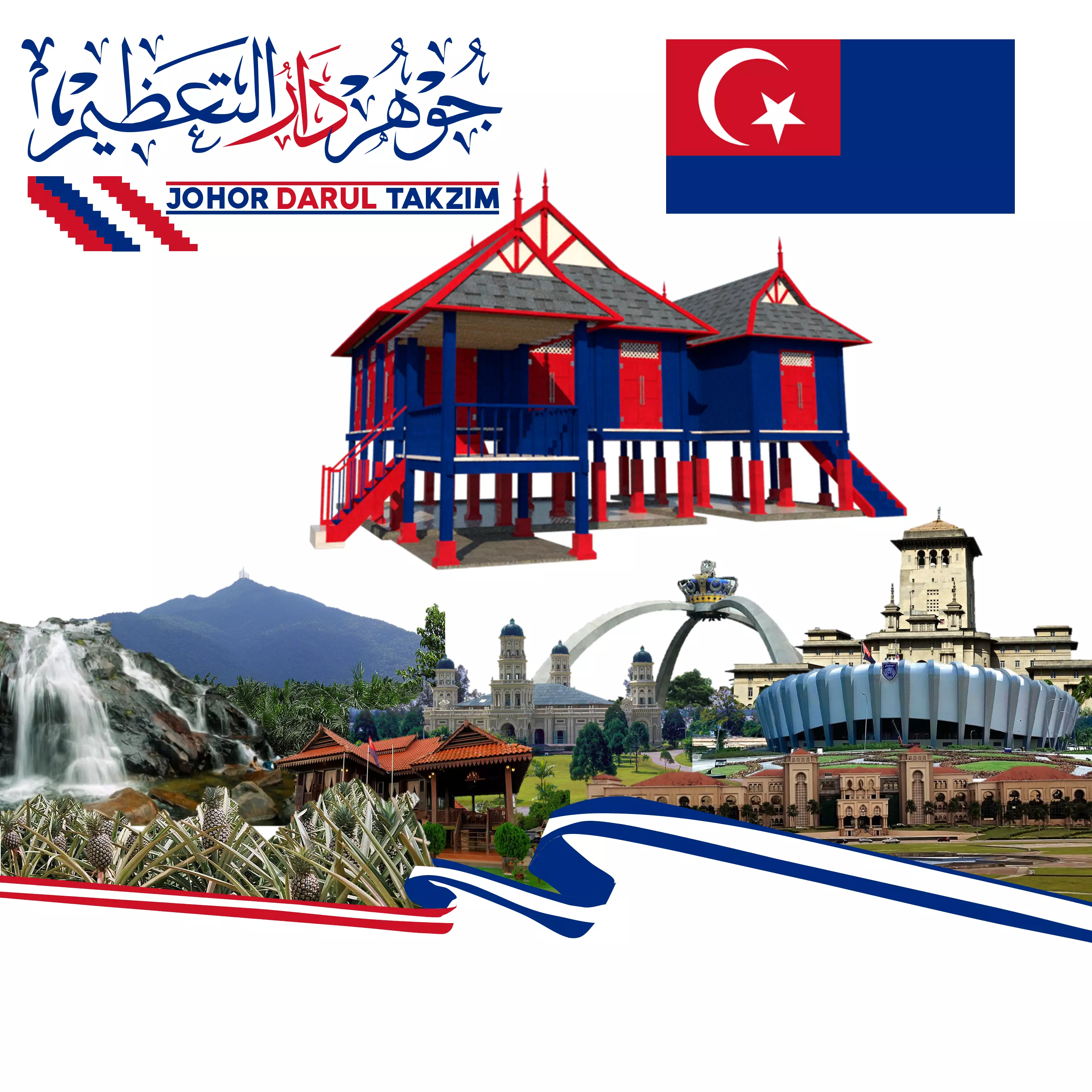 RUMAH TRADISIONAL MELAYU JOHOR DARUL TAKZIM Free 3D print model