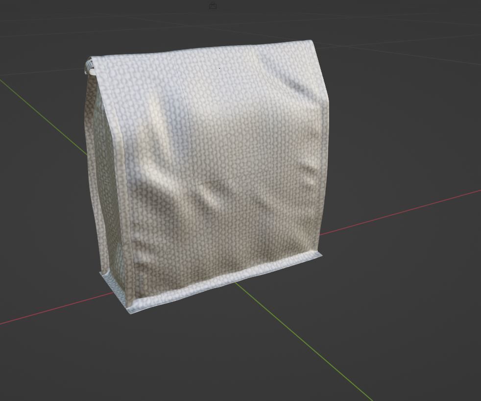 Realistic Food Bag for Coffee 3D model Low-poly 3D model_9