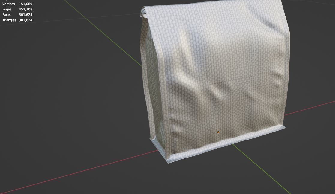 Realistic Food Bag for Coffee 3D model Low-poly 3D model_10