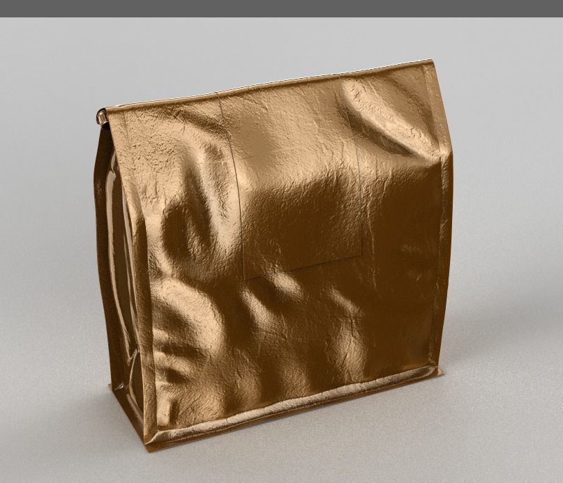 Realistic Food Bag for Coffee 3D model Low-poly 3D model_5