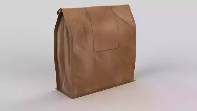 Realistic Food Bag for Coffee 3D model