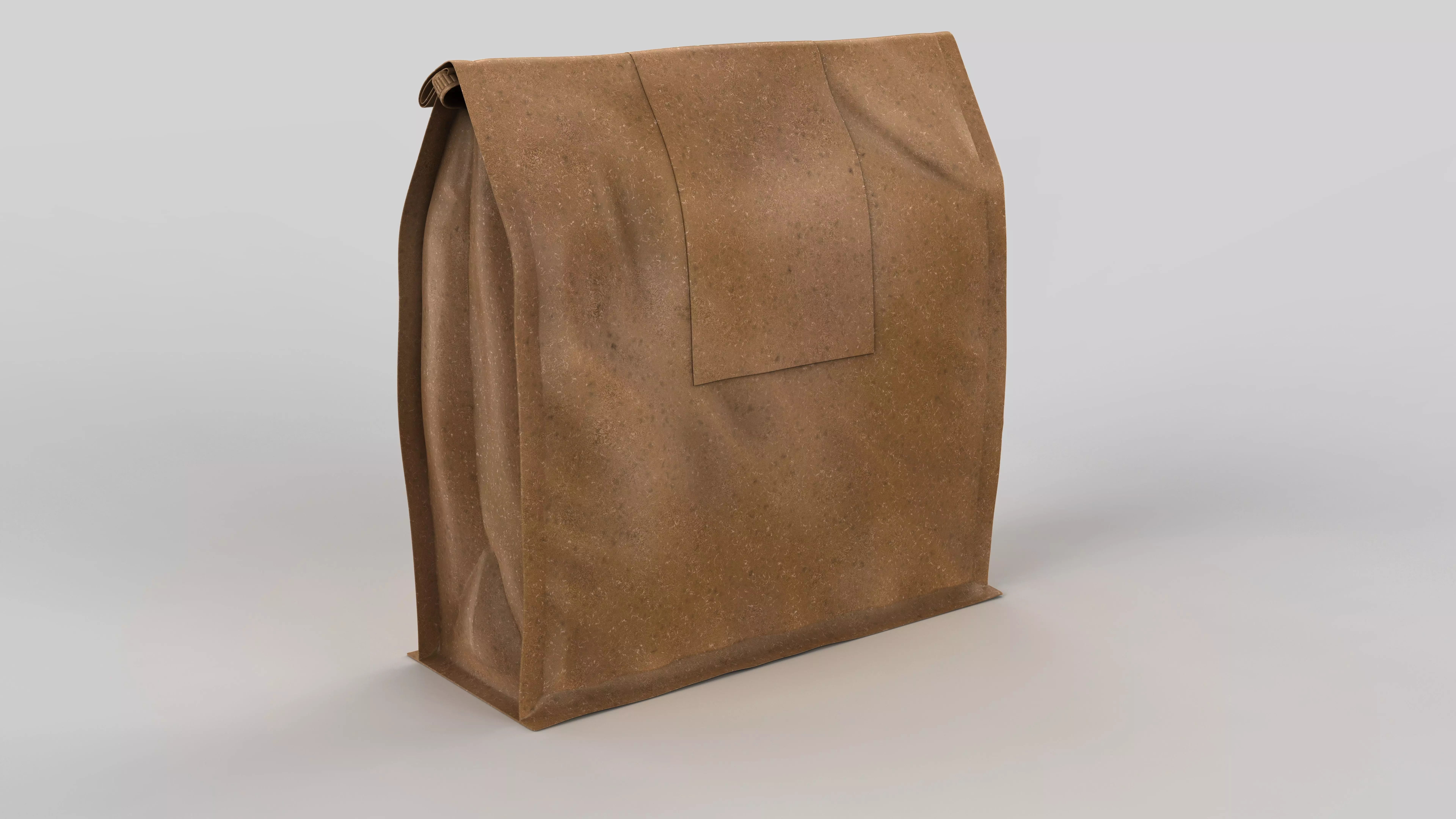 Realistic Food Bag for Coffee 3D model Low-poly 3D model_0
