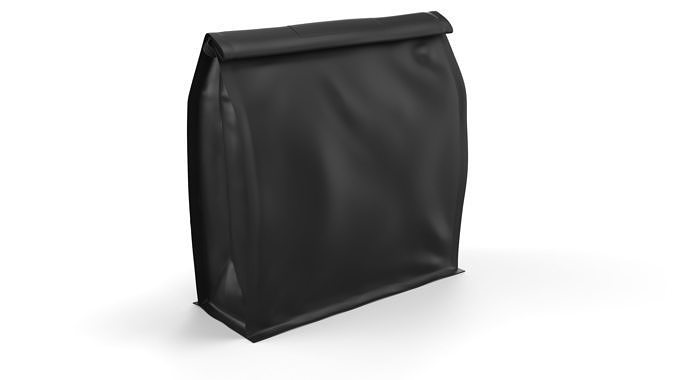 Realistic Food Bag for Coffee 3D model Low-poly 3D model 3