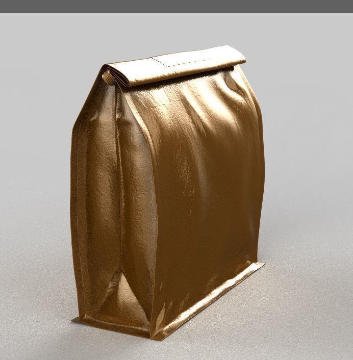 Realistic Food Bag for Coffee 3D model Low-poly 3D model_6