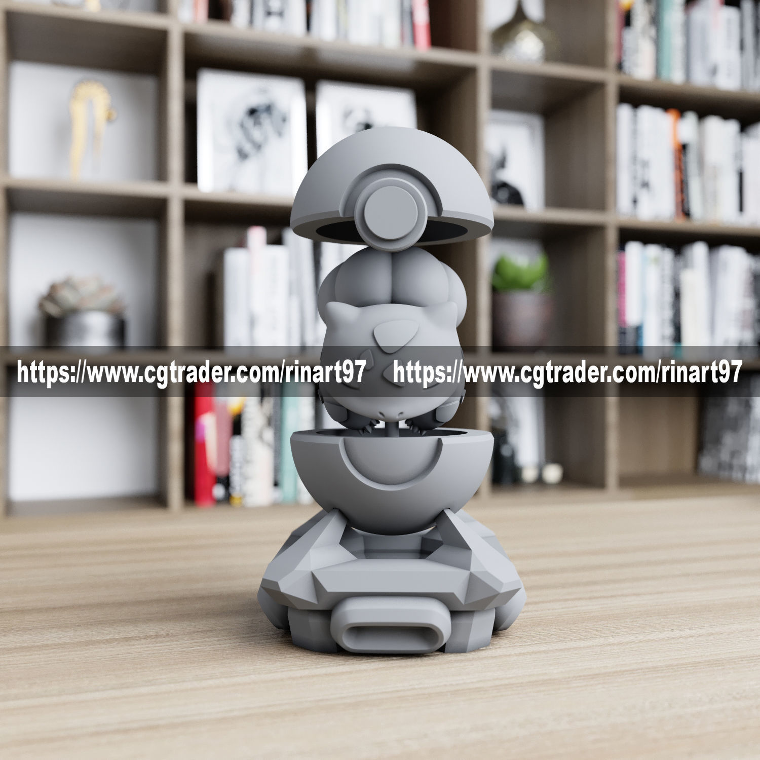 Bulbasaur in the pokeball from pokemon 3D print model_3