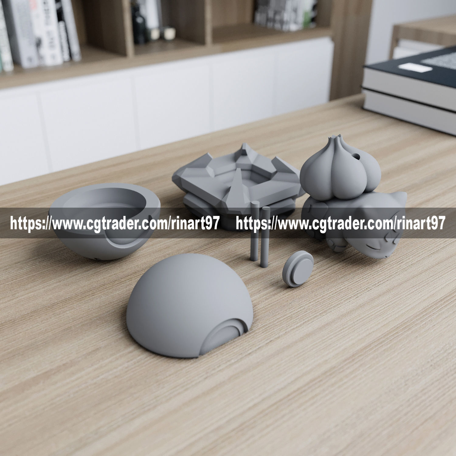 Bulbasaur in the pokeball from pokemon 3D print model_8