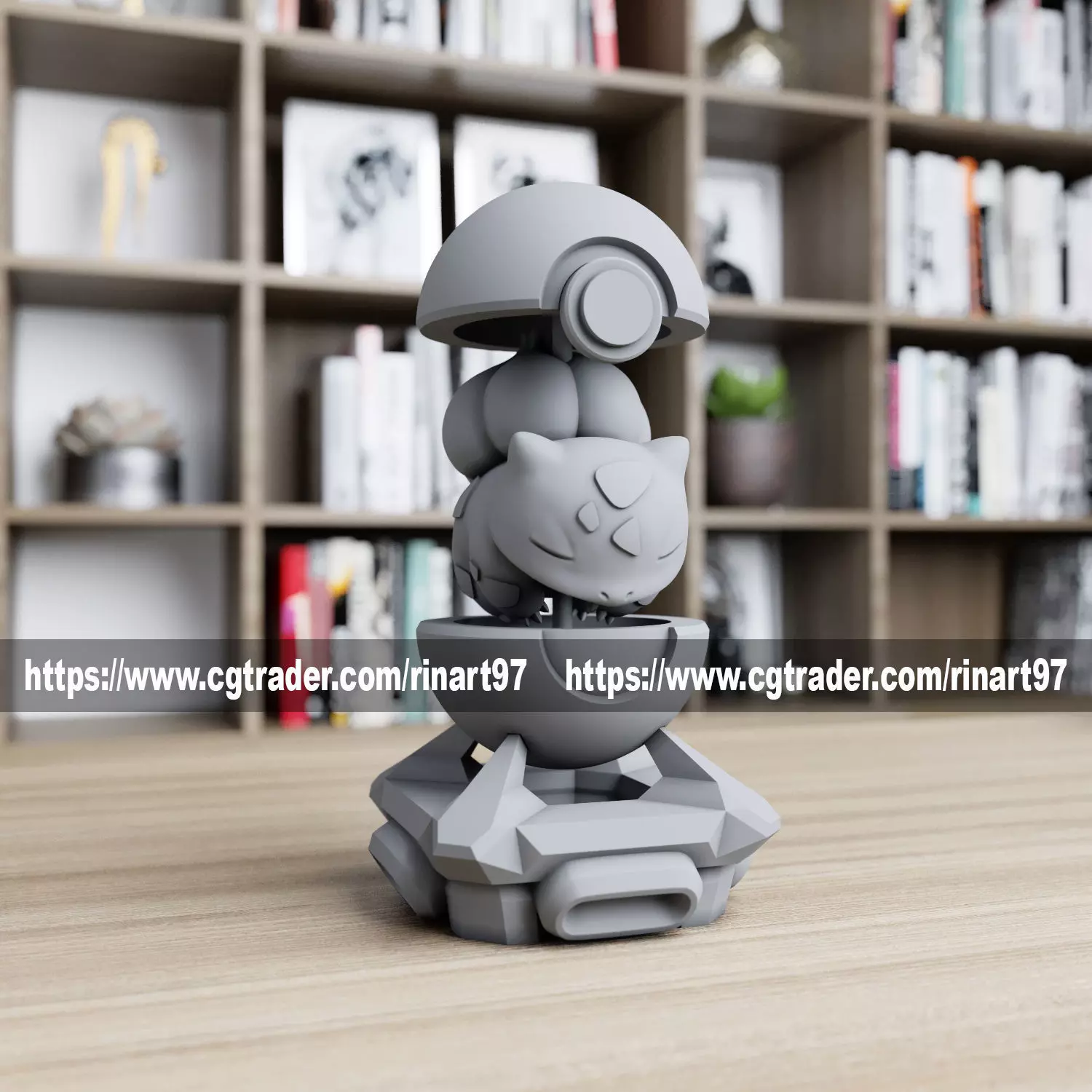 Bulbasaur in the pokeball from pokemon 3D print model_0