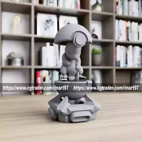 Charmander in the pokeball from pokemon 3D print model