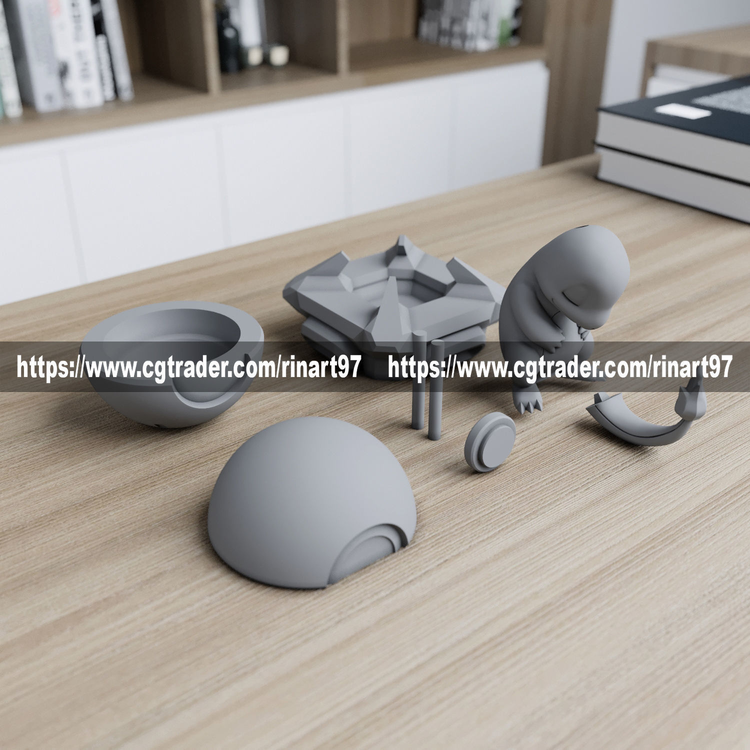 Charmander in the pokeball from pokemon 3D print model_9