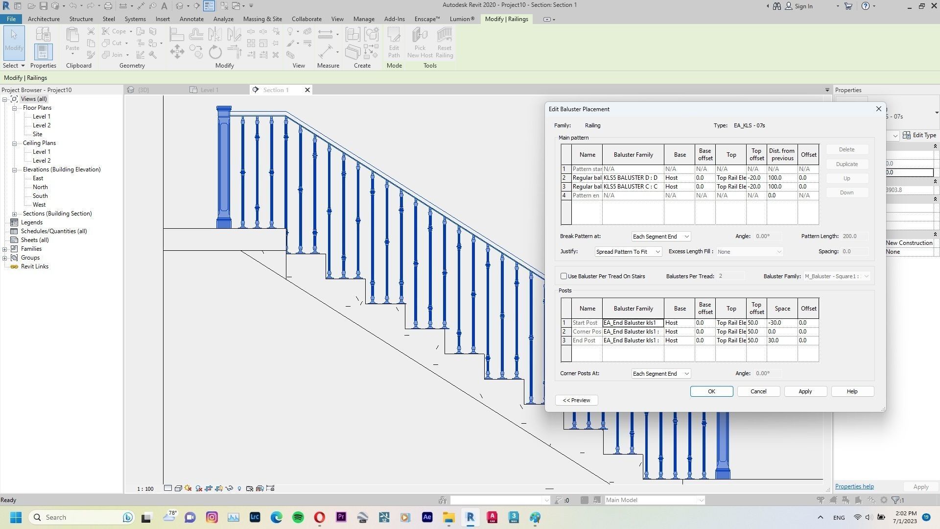Classic Railing Revit Family type 009 3D model_4