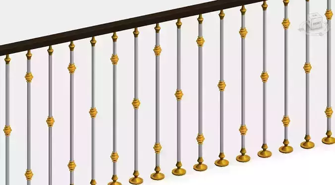 Classic Railing Revit Family type 009 3D model