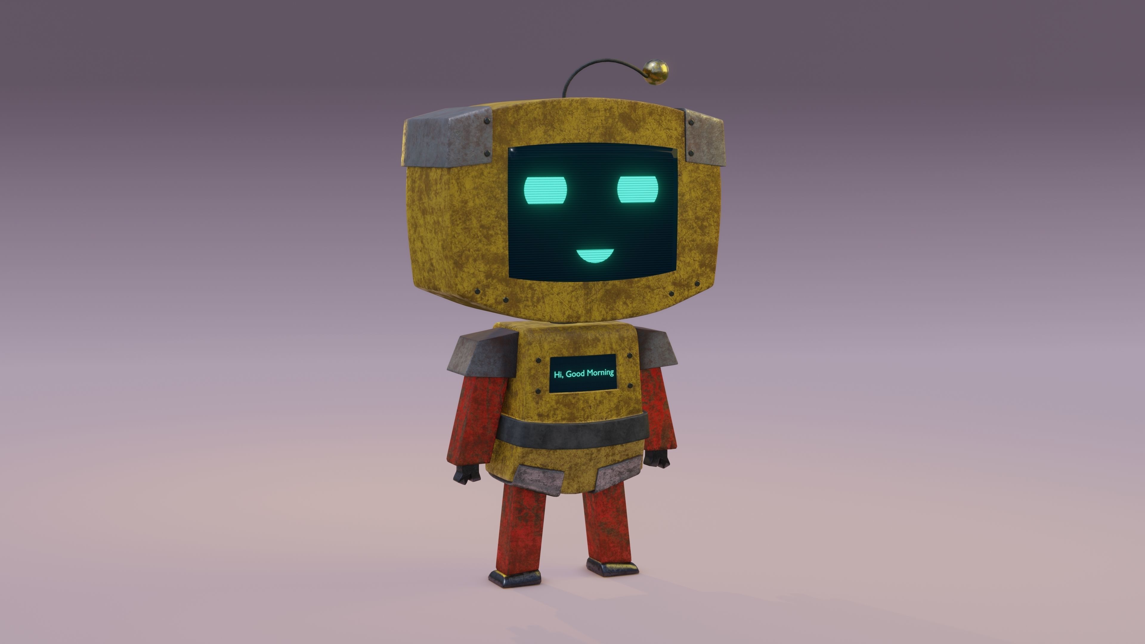 Cute Robot 3D model_2