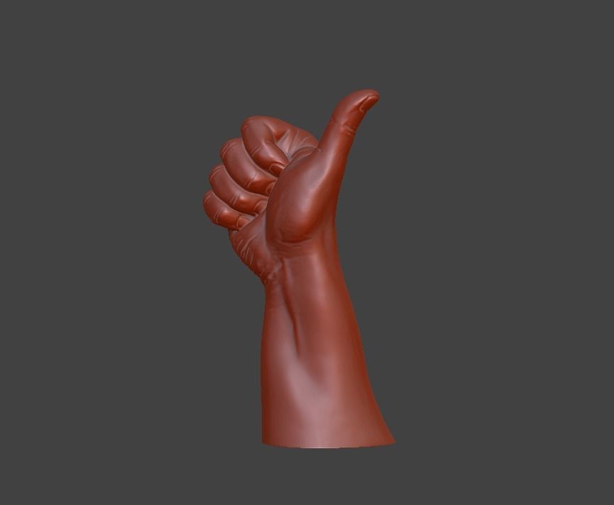 hand thumbs up  3D print model_14