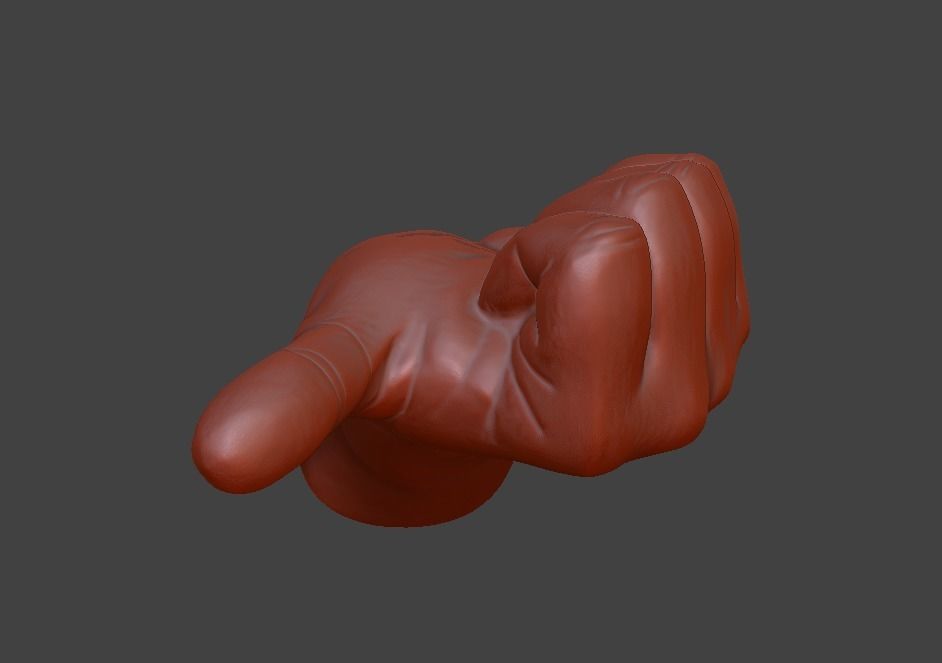hand thumbs up  3D print model_34