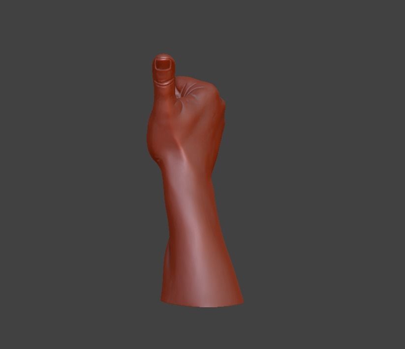 hand thumbs up  3D print model_17