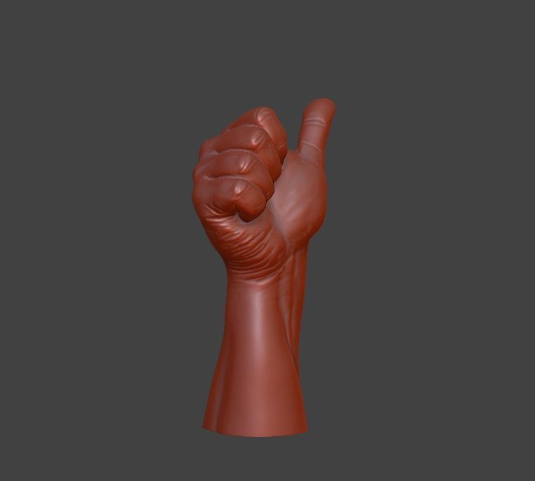 hand thumbs up  3D print model_26