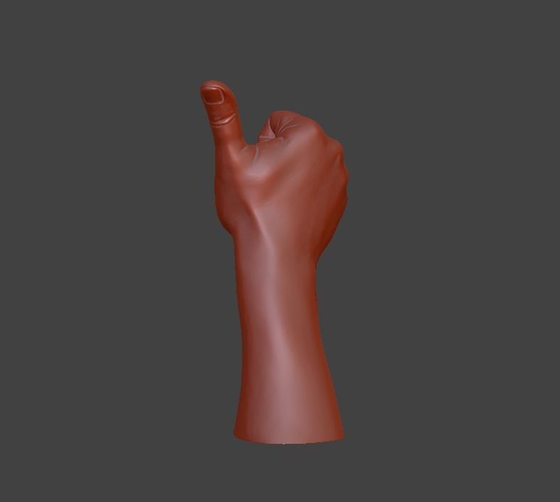 hand thumbs up  3D print model_18