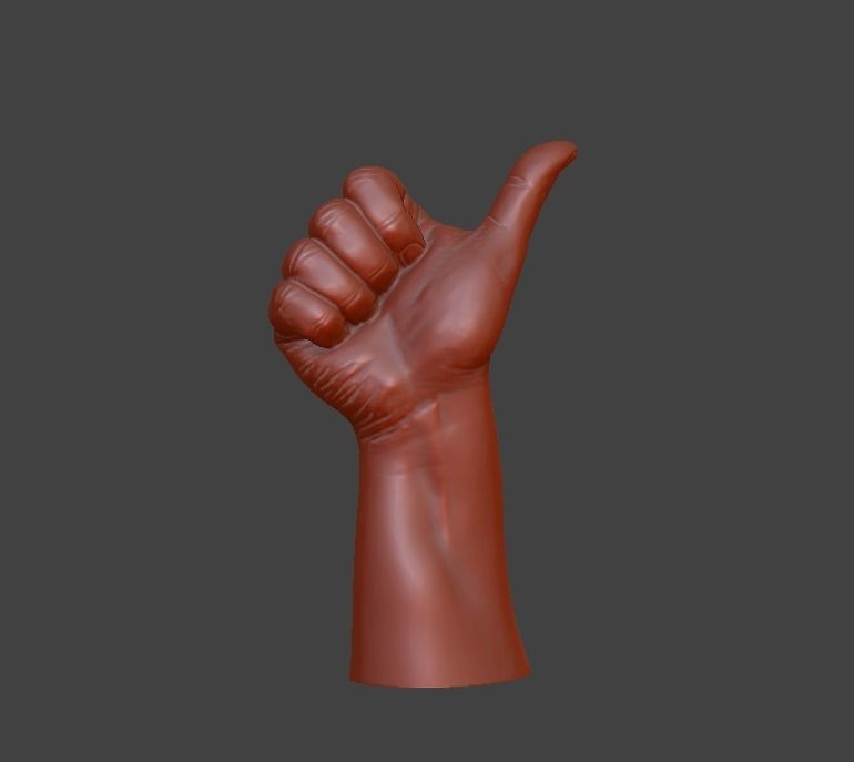 hand thumbs up  3D print model_28
