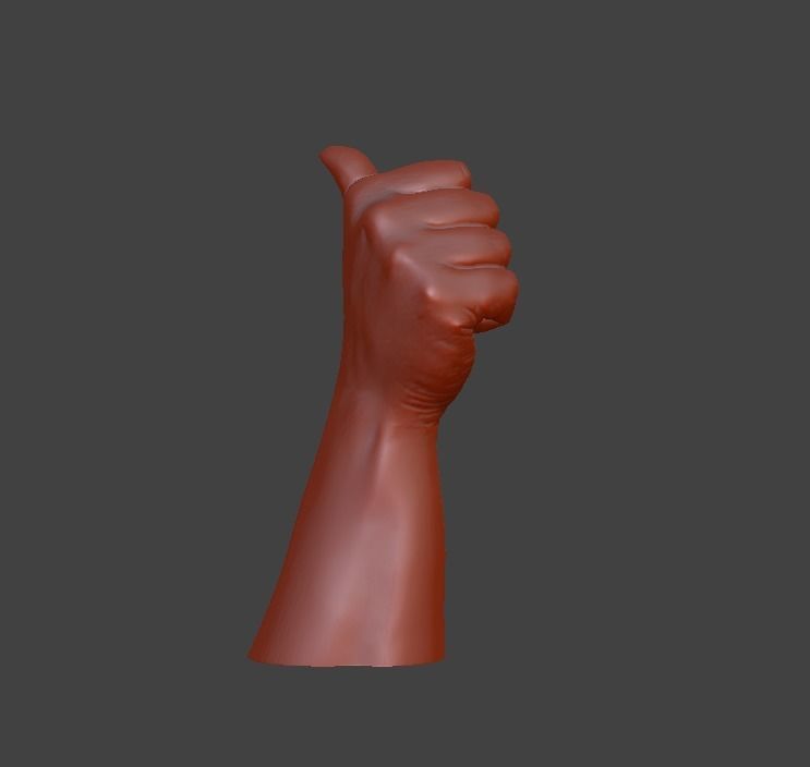 hand thumbs up  3D print model_23