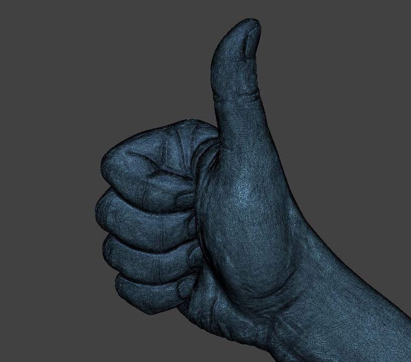 hand thumbs up  3D print model_2