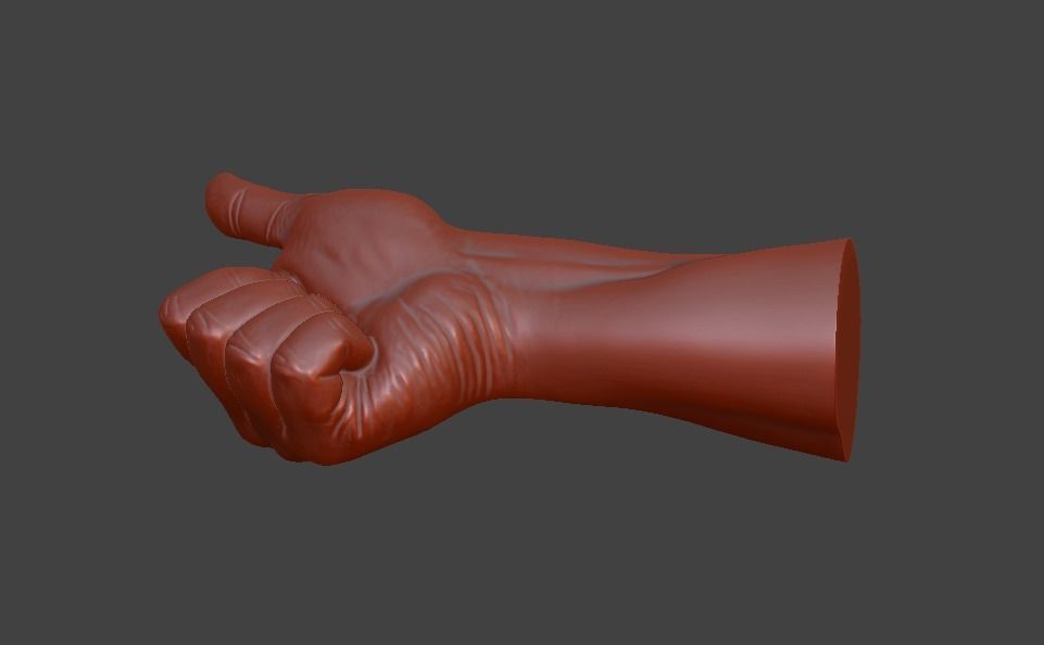 hand thumbs up  3D print model_5