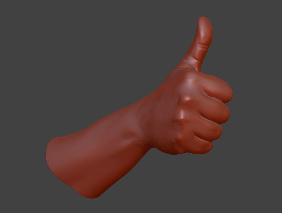 hand thumbs up  3D print model_12