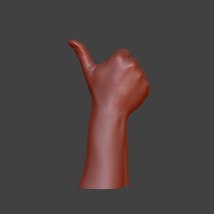 hand thumbs up  3D print model_20