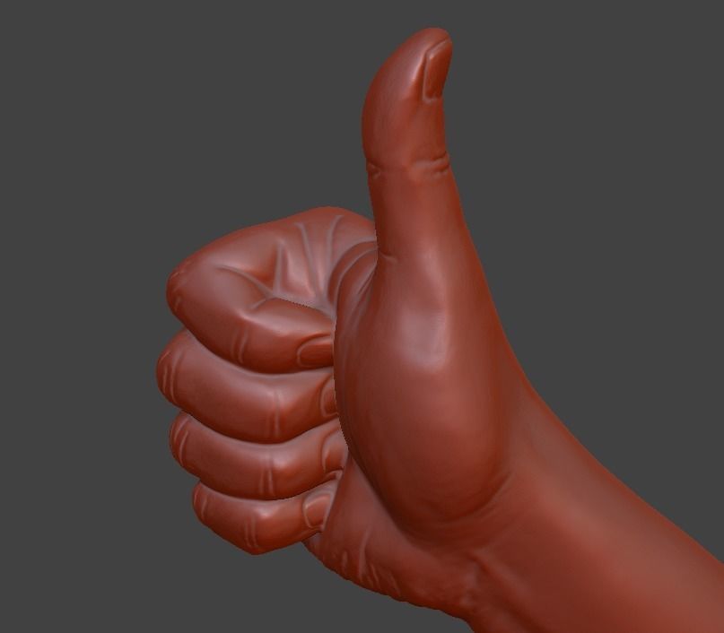 hand thumbs up  3D print model_1